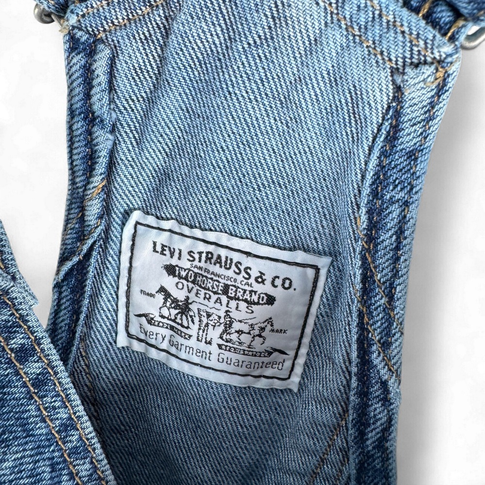 Levi's Blue Jean Shorts Overalls - Picture 7 of 14